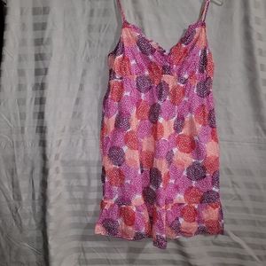 Old Navy Dress, Size L, Thin adjustable Straps, Ruffles at  V Neck and Bottom
